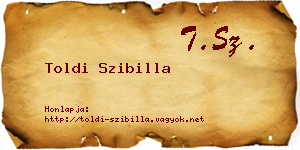 Toldi Szibilla névjegykártya